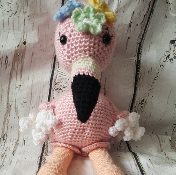 Crochet flamingo doll/amigurumi - Picture 6 of 13